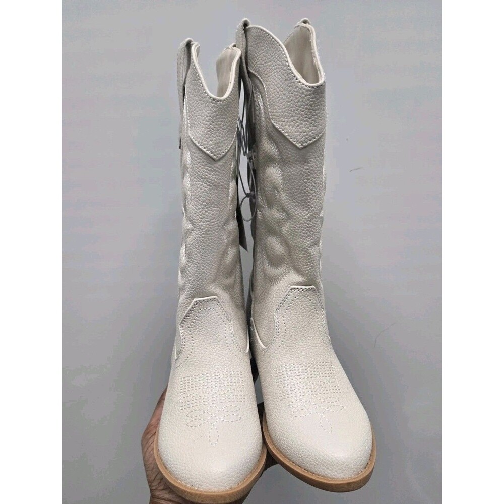 Cat & Jack Kids' Montana embroidered Western Boots Ivory - Picture 6 of 6
